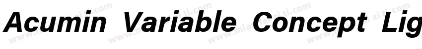 Acumin Variable Concept Light字体转换